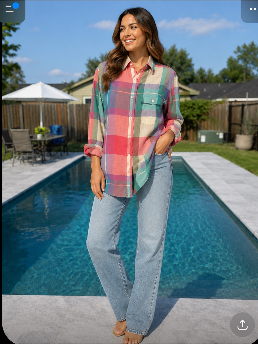 J. Crew Multicolor Plaid Button-Down Shirt